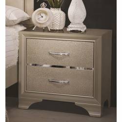 Beaumont Glamorous Nightstand with Two Drawers